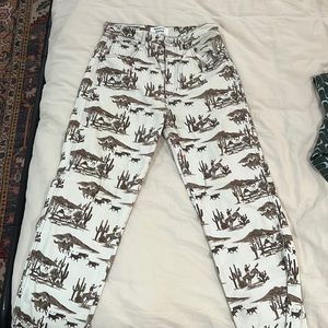 Reformation printed jeans size 29 worn 2 times